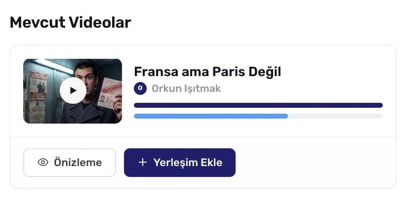 En uygun sahneler otomatik belirlenir.